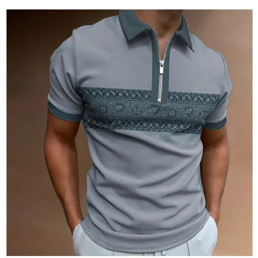 3D Digital Print Summer Polo Shirt for Men