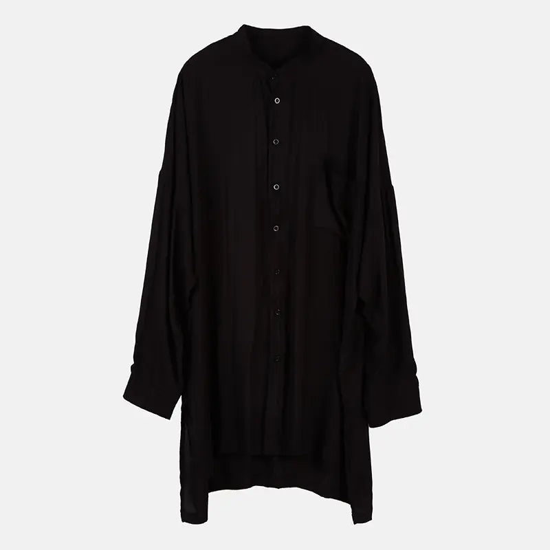 Silky Loose Dark Shirt for Men