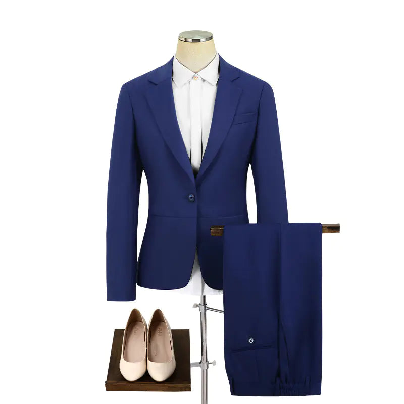 Blue Business Suit for Men and Women (Wedding Attire)