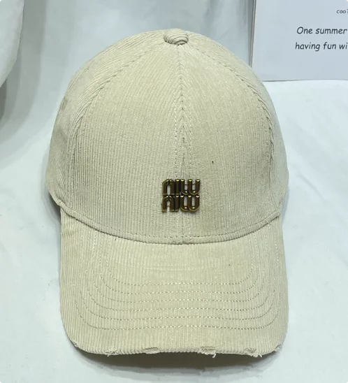 Corduroy Baseball Hat for Men and Women